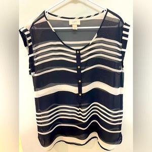 Loft navy and white striped